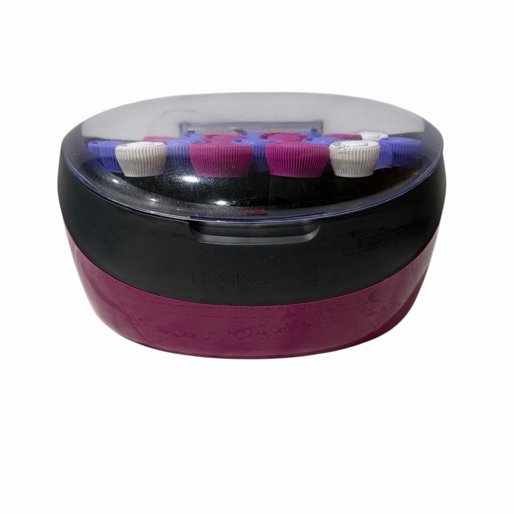 Remington‎ H5600 Ionic Conditioning Hair Setter 19 Velvet Rollers Purple Pink